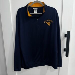 Champion West Virginia WVU Mountaineers Quarter Zip Pullover Performance XL
